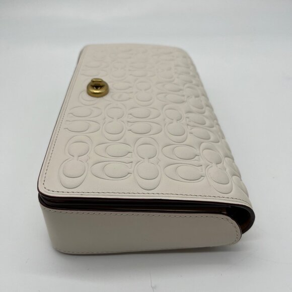 Coach Ivory Embossed Leather Dinky Crossbody Bag 30427 - Picture 4 of 12